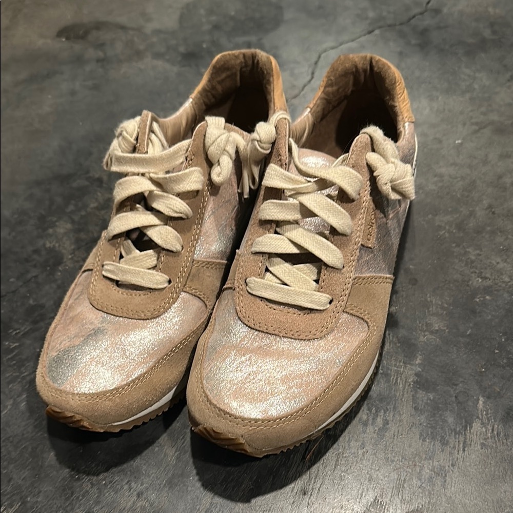 Stylish Beige and Brown Sneakers